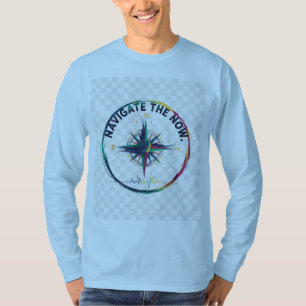 Navigiere im Jetzt   Abstrakter Kompass Mehrfarbig T-Shirt