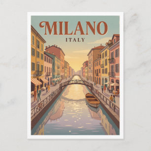 Navigli Grande Mailand Italien Postkarte