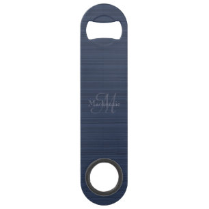 Navire Bleu Grilles Personnalisé Nom Monogramme Mi