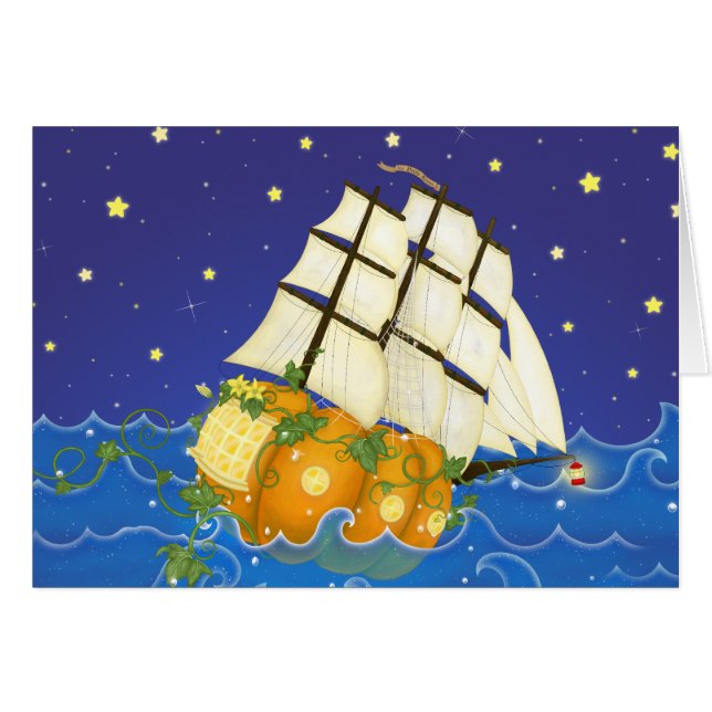 Navire citrouille en mer (Devant Horizontal)