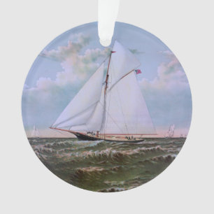 Navire de voile antique sloop yacht voilier océan