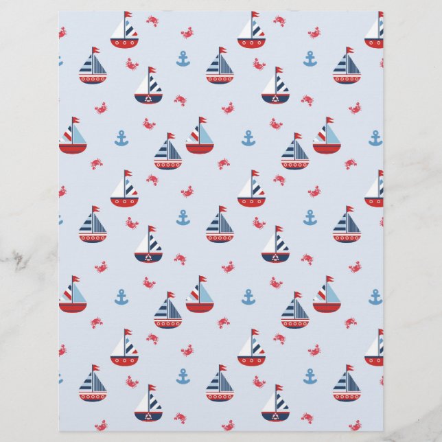 Navires Ahoy ! Papier à rebut recto verso (Devant)