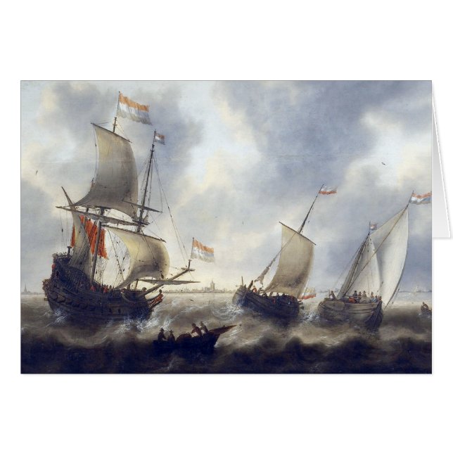 Navires en mer 1660 (Devant horizontal)