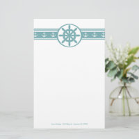 Navires turquoises Roue Papeterie personnalisée