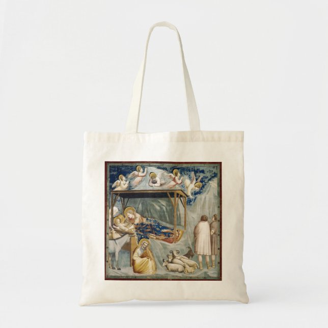 Navitity (Geburt Jesu Christi) (von Giotto) Tragetasche (Vorne)