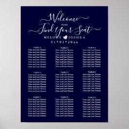 NAVUE BLUE SITZENCHART|BLUSH HEART|DIY FARBE POSTER