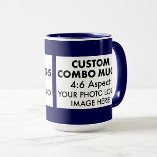 Navy 4:6 Landschaft 2 Foto Rahmen (L) Benutzerdefi Tasse