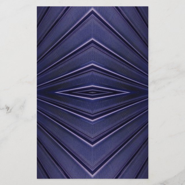 Navy Abstrakt Pattern Briefpapier (Vorderseite)