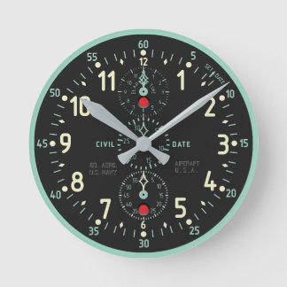 NAVY Aircraft Clock imitation Runde Wanduhr