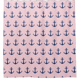 Navy Anchor Duschvorhang