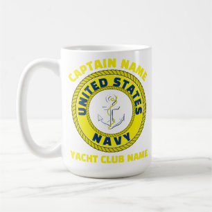 Navy Anchor nautischer Kapitän segelt Sommer Kaffeetasse