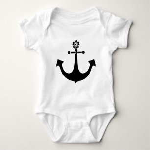 Navy-Anker Baby Strampler