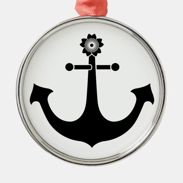 Navy-Anker Ornament Aus Metall (Vorne)