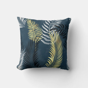 NAVY AQUAMARIN HAWAIIAN TROPICAL PILLOW KISSEN