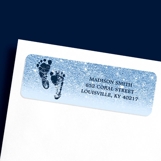 Navy Baby Blue Glitzer Ombre Baby Feet (Von Creator hochgeladen)