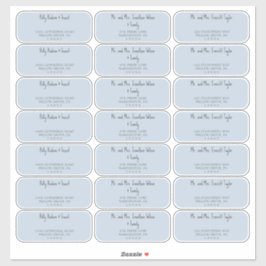 Navy Baby Shower Guest Address Labels