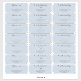 Navy Baby Shower Guest Address Labels