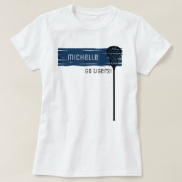 Navy Banner mit Lacrosse Stick T-Shirt