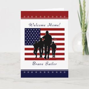 Navy - Begrüßungskarte Zuhause Sailor Karte