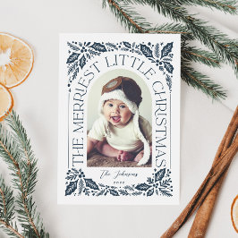 Navy Berry Merriest Little Christmas Arch Foto Feiertagskarte