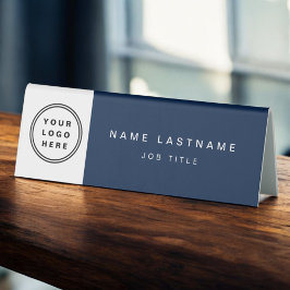 Navy Berufliches Logo Tischaufsteller