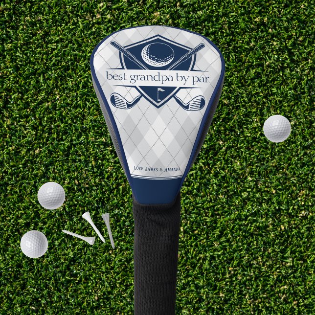 Navy Best By Par Geschenk für Ihm Golf Head Cover Golf Headcover (Best by Par Golf Driver Head Cover. Perfect gift for Birthday, Retirement or Father's Day!)