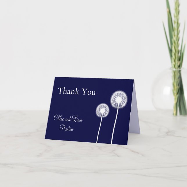 Navy Best wünscht sich! Hochzeit Danke, Karte 2 (Vorderseite)
