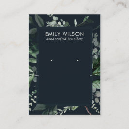 Navy Black Frame Foliage, Nekklace Display Visitenkarte