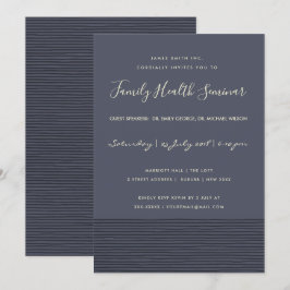 NAVY BLACK SKETCH STRIPE LINE TALK SEMINAR EVENT EINLADUNG