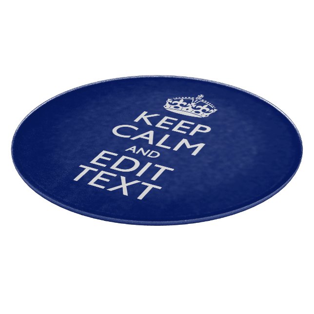 Navy Blau Behalte Ruhe und haben Ihren Text Schneidebrett (Ecke)