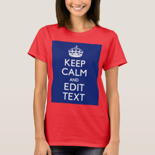 Navy Blau Behalte Ruhe und Text bearbeiten Persona T-Shirt