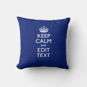 Navy Blau Behielt ruhig und haben Ihren Text Kissen