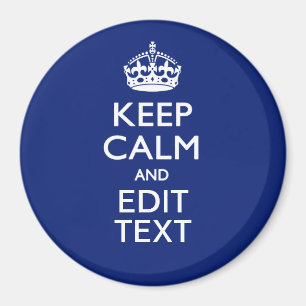 Navy Blau Behielt ruhig und haben Ihren Text Magnet