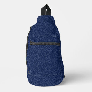 Navy Blau Blossom Crossbody Bag