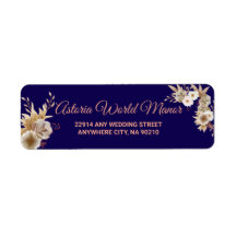 Navy Blau Burgund Gold Röte Hochzeitsadressetikett