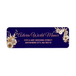 Navy Blau Burgund Gold Röte Hochzeitsadressetikett