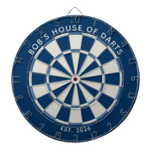 Navy Blau & Creme Klassisches Dartboard