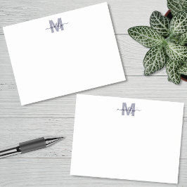 Navy Blau Einfaches Minimalistisches Namensmonogra Post-it Klebezettel