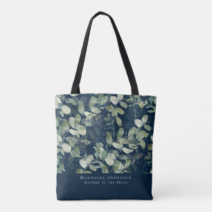 Navy Blau Eukalyptus Mutter der Braut Tasche