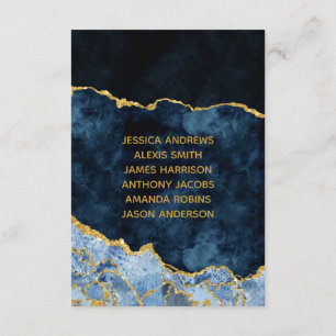 Navy Blau Gold Marmor Achat Tischnummer Sitzordnun