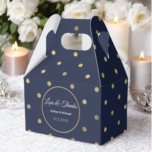 Navy Blau Gold Punkte Muster Geburtstagsgeschenkbo Geschenkschachtel