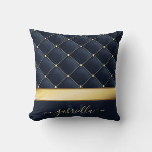 Navy Blau Golden Kissen