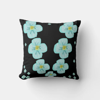 Navy Blau & Hellblau Vergissmeinnicht Blumenkissen Kissen