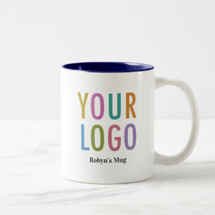 Navy Blau Innerer Kaffeebecher Firmenlogo Name 325 Zweifarbige Tasse