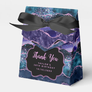 Navy Blau Lila Ozean Achat Geburtstag Dankeschön Geschenkschachtel