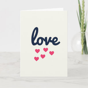 Navy Blau Love Hearts Karte