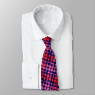 Navy Blau Rot Pink Kariert Tartan Design Krawatte