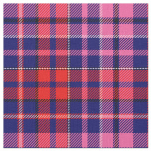 Navy Blau Rot Pink Kariert Tartan Design Stoff