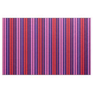 Navy Blau Rot Pink Vertikale Streifen Design Stoff