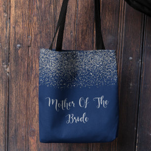 Navy Blau Silber Glitter Hochzeit Mutter Der Braut Tasche
